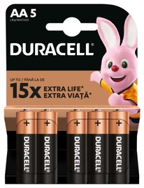 Батареи Duracell DURB011, AA, 1.5 В, 5 шт.