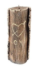 Svece cilindriskas Artman Valentine's Stump, 215 x 85 mm