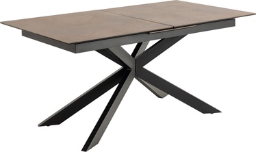 Обеденный стол c удлинением Irwine Lemco, коричневый/черный, 1680 - 2100 мм x 900 мм x 760 мм