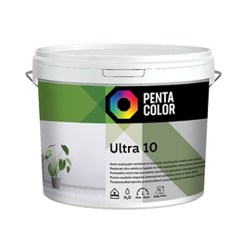 Dispersijas krāsa Pentacolor Ultra 10, balta, 5 l