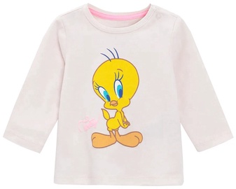 Krekls ar garām piedurknēm, meitenēm Cool Club Looney Tunes LCG2801205, dzeltena/gaiši rozā, 68 cm