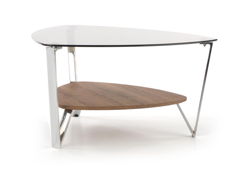 Kafijas galdiņš Oprah, brūna, 80 cm x 80 cm x 43 cm