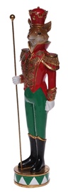 Dekorācija, "Lapsa" Miloo ML14722, 9 cm, sarkana/zaļa