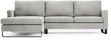 Stūra dīvāns Homede Corni, sudraba, kreisais, 245 x 180 cm x 86 cm