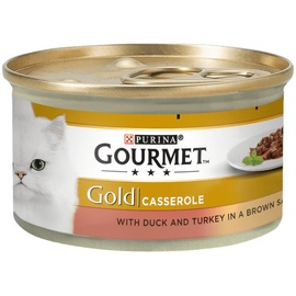 Влажный корм для кошек Purina Gourmet Gold Duck & Turkey in brown sauce, индюшатина/мясо утки, 0.085 кг