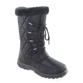 Снежные ботинки женские D49-4Y107, с голенищем, c подкладкой, черный, 37 размер