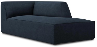 Dīvāns Micadoni Home Ruby Structured Fabric Chaise Longue, tumši zila, labais, 181 x 93 cm x 69 cm