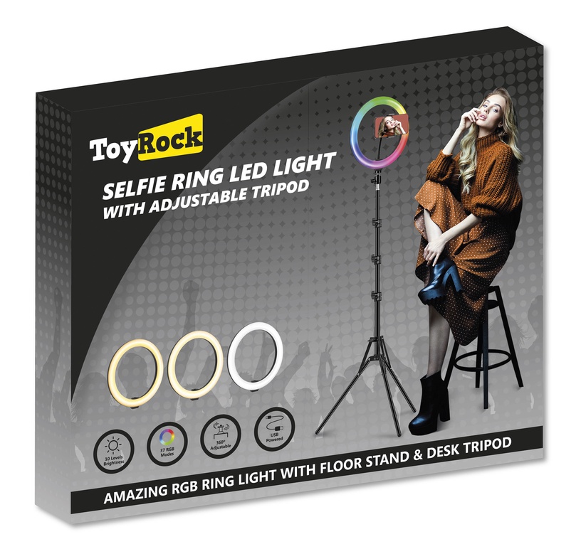 Кольцевая лампа с держателем для телефона Toyrock Selfie Ring Led Light 26 Cm