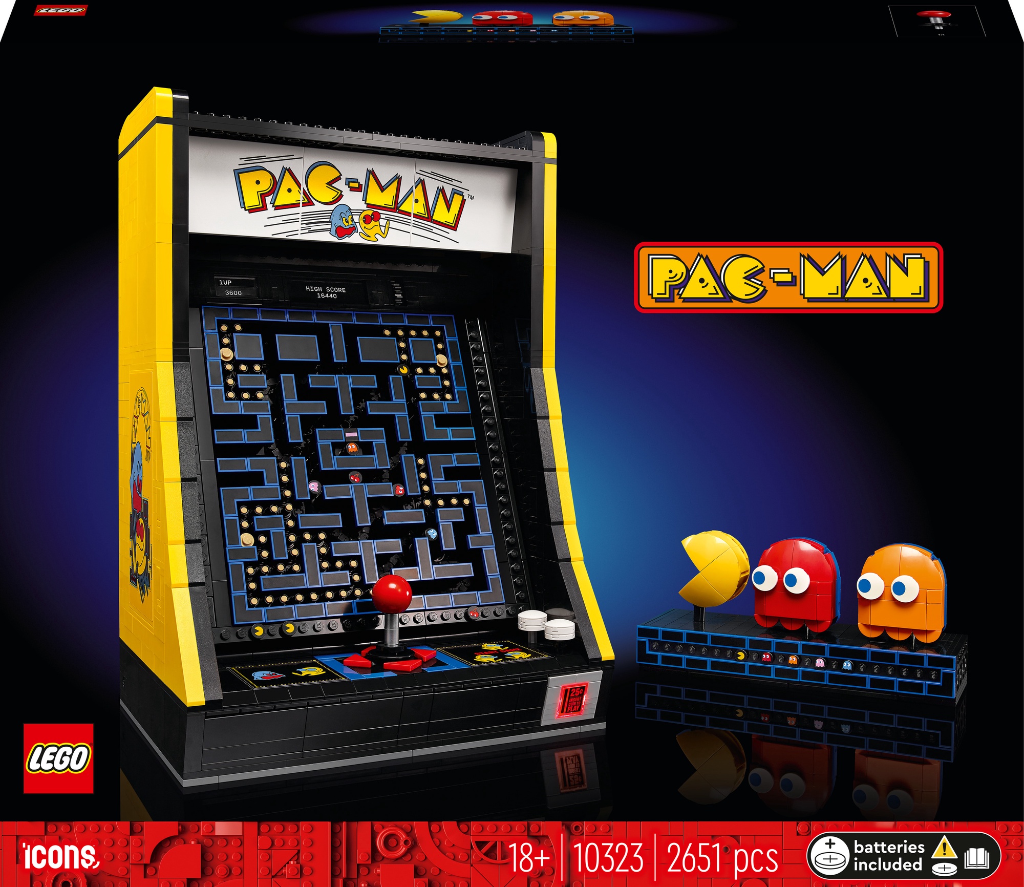 Конструктор LEGO® Icons PAC-MAN Игровой автомат 10323 - 1a.lt