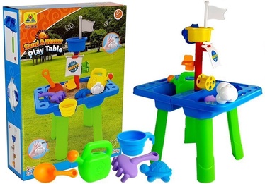 Spēļu galds Lean Toys Sand & Water Play Table, daudzkrāsaina