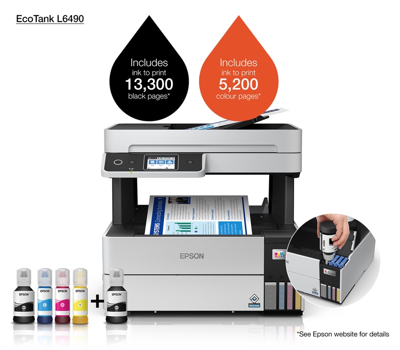 Daudzfunkciju printeris Epson EcoTank L6490, tintes, krāsains