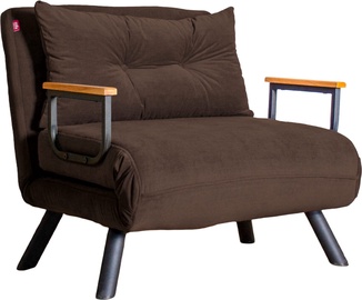 Диван-кровать Hanah Home Sando 1-Seat Sofa Bed, коричневый, 78 x 60 x 78 см