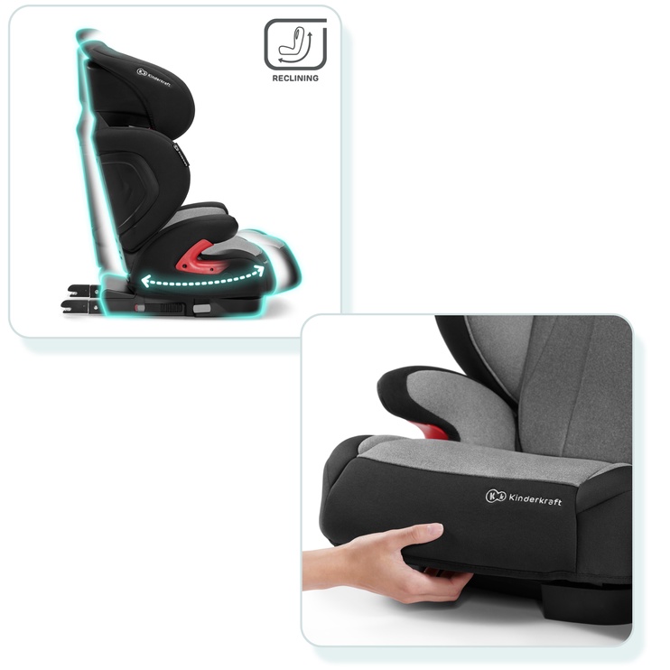 Автомобильное сиденье KinderKraft Unity Isofix 20, черный/серый, 15 - 36 кг