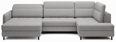Stūra dīvāns Berrto Toscany 03, pelēka, kreisais, 165 x 306 cm x 100 cm