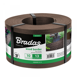 Ограждение для грядки Bradas Wood Border OBWBR1013, 1000 см x 13 см, коричневый