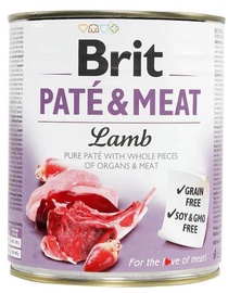 Влажный корм для собак Brit Paté & Meat DLZRITKMP0053, баранина, 0.8 кг