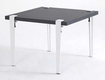 Kafijas galdiņš Kalune Design Halicheron, balta/antracīta, 60 cm x 60 cm x 45 cm
