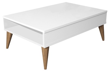 Журнальный столик Kalune Design Best, белый, 90 см x 60 см x 34.6 см