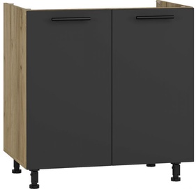 Virtuves skapītis Halmar Vento DK-80/82, ozola/antracīta, 520 mm x 800 mm x 820 mm