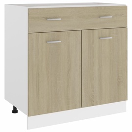 Нижний кухонный шкаф VLX Chipboard 801239, коричневый/белый, 800 мм x 460 мм x 815 мм