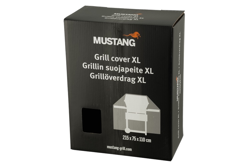Grillikate Mustang XL, must, 215 x 75 x 110 cm