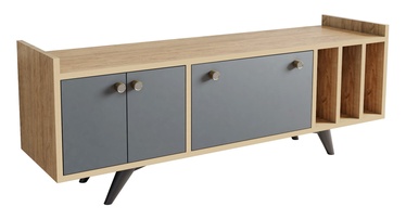 TV galds Kalune Design Maribor, ozola/antracīta, 150 cm x 62 cm x 40 cm
