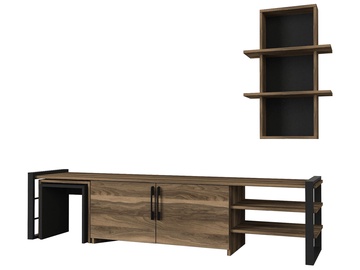 Elutoa mööblikomplekt Kalune Design Epica, sise, must/pähklipuu