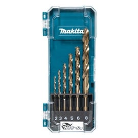 Metallist puurikomplekt Makita D-75758, metall, hss-co, sirge, 2 mm, 6 tk