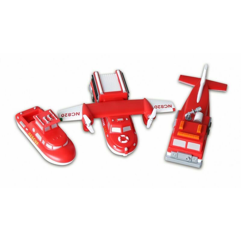 Transporta rotaļlietu komplekts Malik MalBlo Magnetic Fire Vehicles 9839363, sarkana