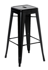 Барный стул OTE Fenix, черный, 43.5 см x 43.5 см x 76.5 см