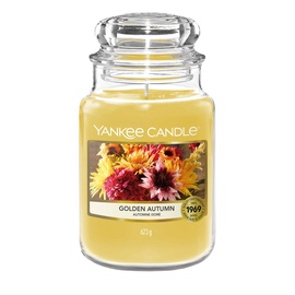 Svece, aromātiskā Yankee Candle Golden Autumn, 110 - 150 h, 623 g, 168 mm x 107 mm