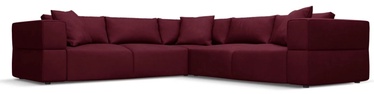 Stūra dīvāns Micadoni Home Tyra, bordo, 285 x 285 cm x 78 cm