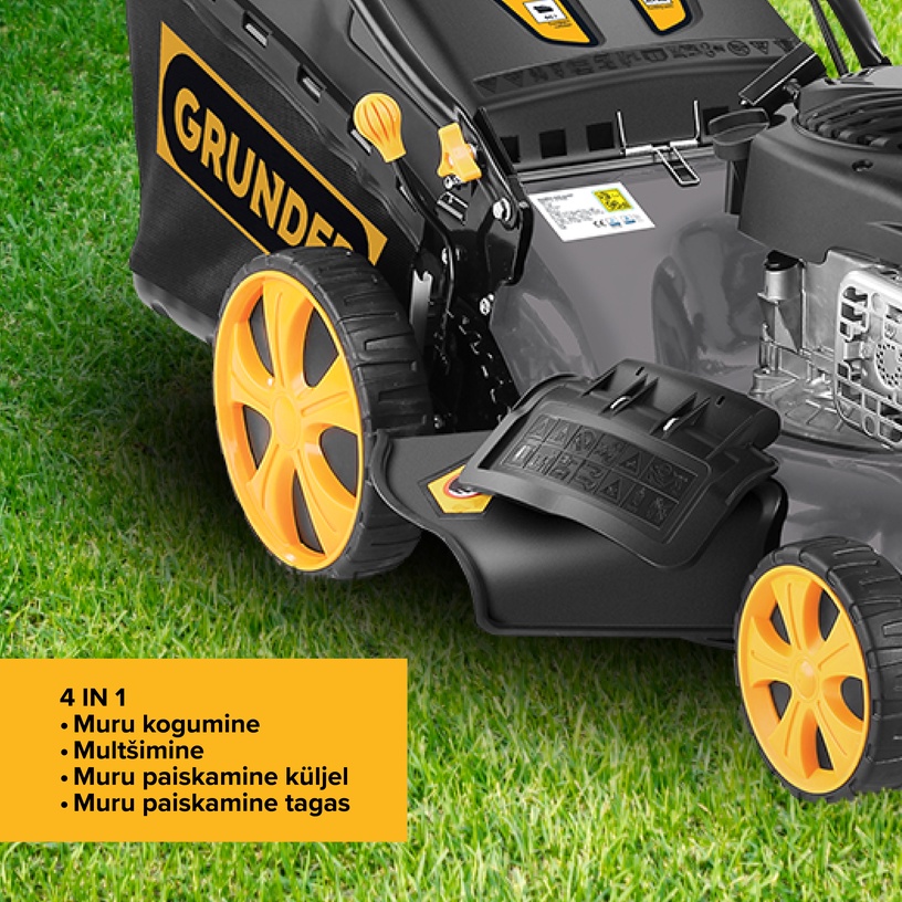 Bensiinimootoriga muruniiduk Grunder S461VHYBS450E, iseliikuv, 46 cm