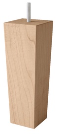 Baldų kojelės Sleepwell Square Legs, 6.5 cm x 6.5 cm, 18 cm, šviesiai ruda, 4 vnt.