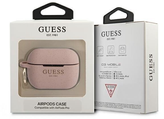 Piederumi Guess Silicone Collection for Airpods Pro, rozā