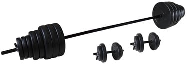 Kangi ja raskuste komplekt Tunturi Vinyl Barbell & Dumbbell Set, 50 kg