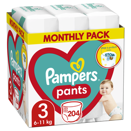 Подгузники Pampers Pants, 3 размер, 6 - 11 кг, 204 шт.