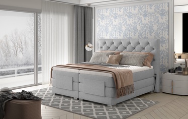 Кровать двухместная континентальная Clover Grande 81, 140 x 200 cm, серый, с матрасом