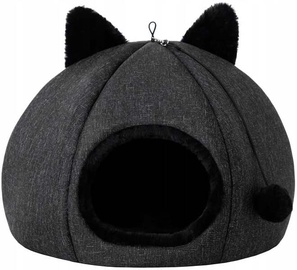 Домик для животных Doggy Kitty Head, черный, 450 мм x 450 мм