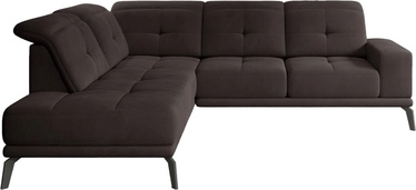 Stūra dīvāns Theodore Nube 22, tumši brūna, kreisais, 200 x 275 cm x 98 cm