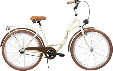 Velosipēds pilsētas Azimut City Lux, 26 ", 17" (41.91 cm) rāmis, brūna/krēmkrāsa