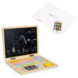 Attīstošās rotaļlietas EcoToys Magnetic Educational Blackboard Laptop, daudzkrāsaina