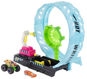 Автомобильная трасса Hot Wheels Monster Trucks Glow-In-The Dark Epic Loop Challenge Playset HBN02