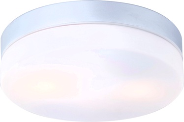 Светильник Globo Vranos, 40Вт, E27, IP44, белый/серебристый, 24 см x 6.5 см
