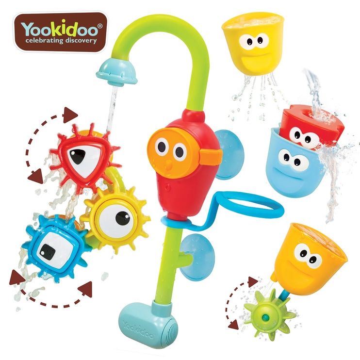 Игрушка для ванны Yookidoo Spin 'N' Sort Spout Pro, многоцветный, 5 шт.