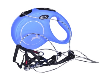 Automātiskā pavada Flexi New Classic Cord M, zila, 8 m