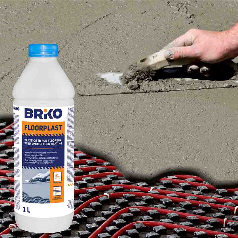 Пластификатор для бетона Briko Plasticizer for concrete floor, 1 л