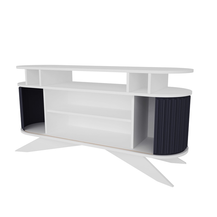 Журнальные столики Kalune Design Stor, белый/антрацитовый, 43 см x 150 см x 75 см