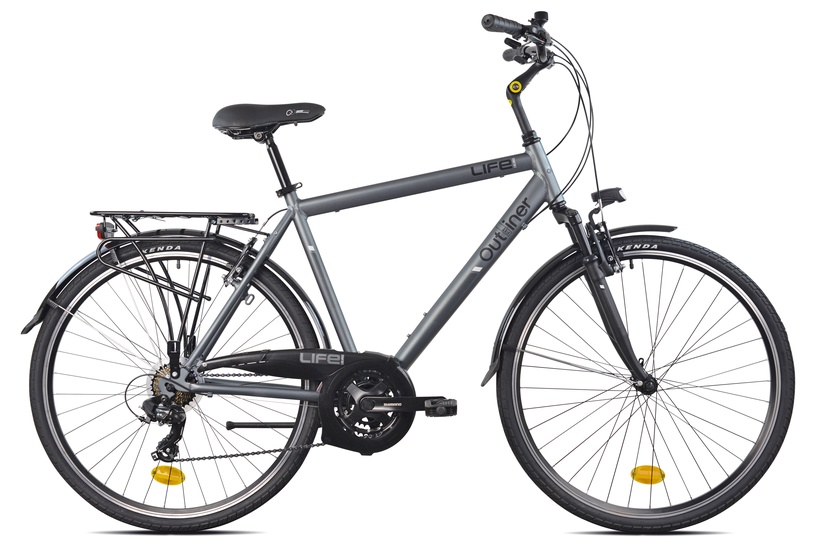 Jalgratas linna- Outliner, 28 ", must/tumehall