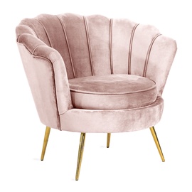 Atzveltnes krēsls Homla Shelly Basic, rozā, 82 cm x 74 cm x 76 cm
